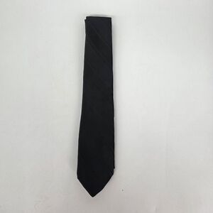 Sears Classic Collection Black Subtle Satin Stripe Necktie Mens Formal Business